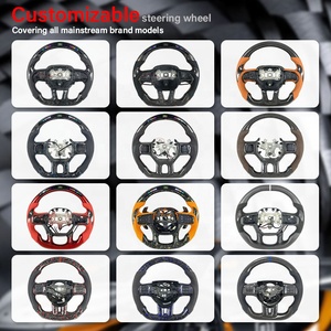 Volante Deportivo de Fibra de Carbono Brillante y Cuero Forjado para Ford Mustang GT 350 500, Estilo Deportivo, 2024 2025 2026 - Product Image 6