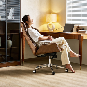 Silla de Oficina con Estructura de Acero Resistente, 360 °   Silla Ergonómica Giratoria para Uso Doméstico y Comercial - Product Image 1