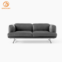 Canapé modulaire de luxe italien, design de créateur, pieds en acier inoxydable, ensemble de canapés d'angle en tissu, moderne pour villa, hôtel