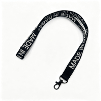 Lanière personnalisée en polyester avec logo, cordon de cou pour badge d'identification, porte-clés, bracelet de poignet, cadeau promotionnel, vente en gros, OEM