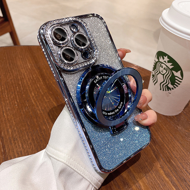 Mobile Phone Bags Accessories,celulares Gradient Kickstand Magnetic Phone Cases for iPhone 17 air 16 15 14 13 12 11 Pro Max