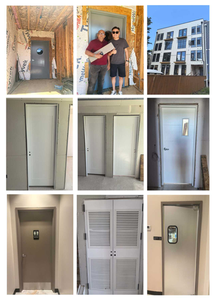 CHANGYI Chambre intérieure commerciale ignifugée d'urgence sécurité industrielle résistant au feu porte en acier coupe-feu avec <span class=keywords><strong>insert</strong></span> en verre - Product Image 6