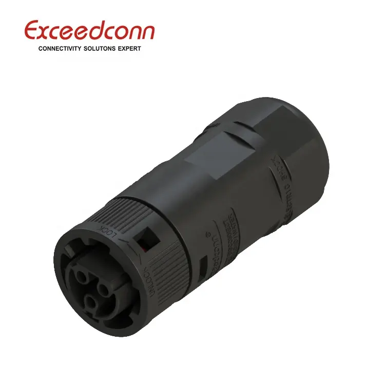 manufacture 3 pins pv inverter ip68 waterproof power connector