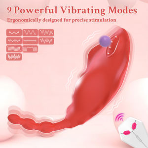 Vibratore a Farfalla Indossabile per Clitoride, Giocattolo Sessuale per Adulti, Coppie o Donne, Pene Finto, Macchina del Sesso con Stimolazione Anale - Product Image 2
