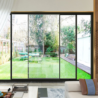 Portes coulissantes en aluminium avec isolation thermique et joints d'étanchéité pour maisons modernes et propriétés de vacances