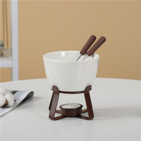 Chauffe-chocolat en céramique sans fumée de style nordique créatif pour fromage, crème glacée, beurre – Livraison directe disponible