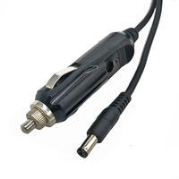Kabel Konektor Pemantik Rokok Mobil ke DC 5.5*2.1mm Male dengan Sekring 5A 10A 15A dan LED untuk Mobil Truk Bus