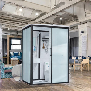 Paroi de douche rectangulaire en aluminium, design moderne, facile à nettoyer, durable, garantie 1 an, solution de projet pour salles de bain - Product Image 1