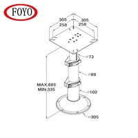 Support de table en aluminium FOYO à 3 niveaux, hauteur réglable, résistant à la corrosion, installation flexible pour bateau/yacht/kayak/embarcation