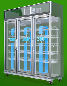 Equipo de Refrigeración Comercial de 3 Puertas, Refrigerador Vertical, <span class=keywords><strong>Vitrina</strong></span> Refrigerada, Refrigerador Usado en Supermercados, Congelador Comercial - Product Image 4