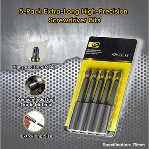 Extended <b>Bit</b> <b>Set</b> 75mm Hex Shank Steel <b>Screwdriver</b> <b>Bits</b> for Electric Tools - Product Image 4