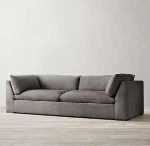 Venta al por Mayor, Nuevo Diseño Moderno Italiano, Juego de Muebles Modulares de Cuero Costera con Base de Roble para Sala de Estar, Diseños de Lujo - Product Image 2