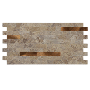 Mosaico de Mármol Autoadhesivo de Imitación Piedra y Aluminio para Revestimiento de Cocina - Product Image 1