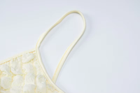 Robe Midi Élégante et Sexy à Bretelles Fines, Motif Floral, Coupe Empire, Respirante, Couleur Unie, Ajourée, Style Pure Désir, Ajustée