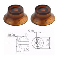 Kenop Kontrol Volume, Tone, dan Kecepatan Gaya Amber Bell untuk Gitar LP, Kenop Gitar untuk Penggantian Part Gitar Elektrik