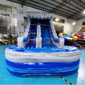 Tobogán acuático inflable para jardín, tobogán de agua inflable para niños, castillo inflable comercial con piscina para fiestas y brincos. - Product Image 2