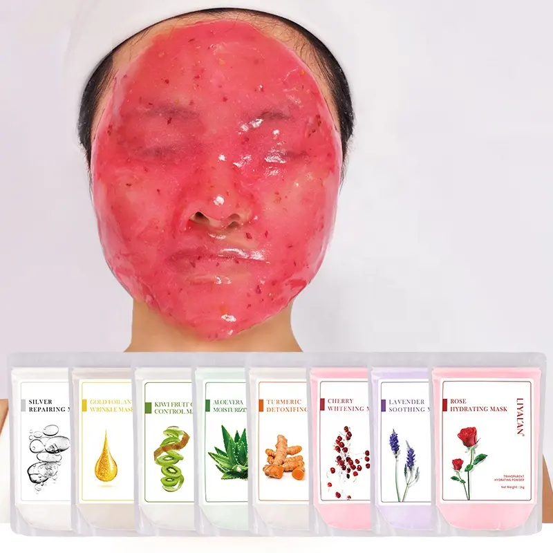 ขายส่ง Beauty Care Rose Collagen DIY Clay Mask Powder Spa Peel Off Hydro Jelly Powder Facial Mask