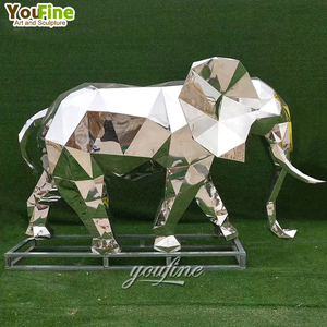 Escultura <span class=keywords><strong>de</strong></span> Conejo <span class=keywords><strong>de</strong></span> <span class=keywords><strong>Acero</strong></span> Inoxidable, Geométrica, Abstracta, <span class=keywords><strong>de</strong></span> Tamaño Real para Exteriores - Product Image 4