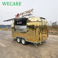 WECARE Camion de restauration mobile portable, remorque de barbecue, cuisine mobile conforme aux normes VIN COC DOT, camion de burgers, crêpes, hot-dogs, tacos, pizzas