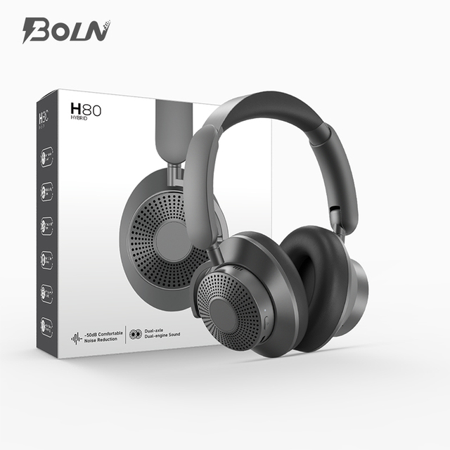 BOLN H80 Hybrid BT Headphones BT5.4 Wireless Earphones Open-ear Earphones Headset