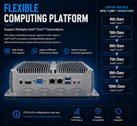 PC Industrial de Aleación de Aluminio con Disipación de Calor sin Ventilador, Intel Core I5, Silencioso, 24/7, Computadora Integrada Resistente, Linux Win10 en Stock