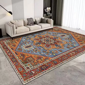 Alfombra de Pelo Corto con Diseño Persa a Precio Económico, de Poliéster Ecológico, Antideslizante, Apta para Mascotas, Alfombras de Vinilo para Salas de Estar y Comedores - Product Image 5