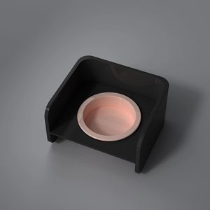 Mangeoire pour animaux de compagnie isolée colorée bol carré support de bol de nourriture étanche pour chat et chien avec animaux de Table à manger en céramique acrylique - Product Image 4