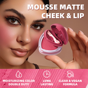 Rubor dos en uno para labios y mejillas, resistente al agua y de larga duración, con acabado mate y sensación de aire, color rouge, crema de rubor. - Product Image 2