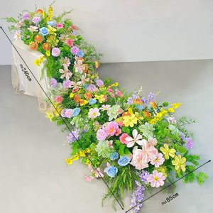 Camino de Mesa de Flores Artificiales Coloridas para Boda, Centro de Mesa, Arreglo Floral para Boda - Product Image 6