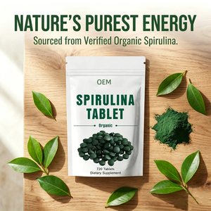 Tabletas de Espirulina Natural al por Mayor, Marca Privada OEM, Superalimento Vegano, Rico en Proteínas, Hierro y Minerales, Suplemento Diario para el Bienestar - Product Image 3