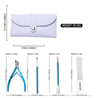 Kit de manucure de qualité supérieure 4 pièces, kit complet de manucure pour les ongles, ensemble professionnel complet pour les peaux mortes