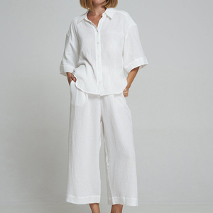 Nuevo <span class=keywords><strong>Conjunto</strong></span> de Pijama de Seda para Mujer 2024, <span class=keywords><strong>Conjunto</strong></span> de Dos Piezas de Ropa de Dormir con Kimono Japonés, Ropa de Estar Informal de Lujo - Product Image 3