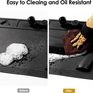 Cleaning Mat With Magnetic Dots Non Slip Oil Resistant <b>Large</b> Size 90x30 For Tool Holder - Product Image 3