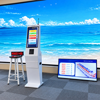 Borne de libre-service pour la gestion des files d'attente de 21,5/23,8/27/32 pouces pour banques, hôpitaux, administrations, aéroports, cliniques et commerces, avec impression de tickets