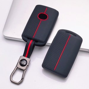 Housse de clé en silicone compatible avec Mazda 3 6 CX3 CX5 CX9 MX5 Miata, clé intelligente à 3 boutons (verrouillage, déverrouillage et fonction panique) - Product Image 2
