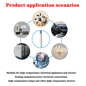 200 ℃   <span class=keywords><strong>Fil</strong></span> tressé en caoutchouc de silicone et fibre de verre pour la connexion d'équipements électriques à haute température, tels que les fours et les radiateurs - Product Image 4
