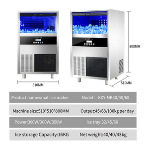 Máquina de Hielo Comercial de 100 kg/24 horas, Máquina para Hacer Hielo en Cubos - Product Image 1