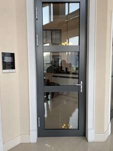 <span class=keywords><strong>Porte</strong></span> en aluminium à rupture <span class=keywords><strong>de</strong></span> pont thermique, usage commercial, lourde, véritable <span class=keywords><strong>porte</strong></span> d'entrée française à vitrage divisé avec des panneaux <span class=keywords><strong>de</strong></span> verre individuels pour vitrine - Product Image 4