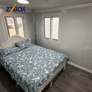 ZYBOX Conteneur extensible respirant de 40 pieds, Maison modulaire préfabriquée blanche avec porche à pente unique, Villas de montagne en conteneurs - Product Image 4