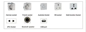 FGGP stainless steel double type hidden floor socket box/power socket receptacle