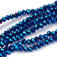 Perles de cristal en verre facetté rondes 4/6/8MM Perles d'espacement en vrac pour la fabrication de bijoux et bracelets DIY