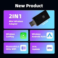 Adaptador Inalámbrico CarPlay Mini Edition Convierte el Dongle Cableado de Fábrica a Inalámbrico para Apple iPhone IOS 10+ Autos 2016+ Bluetooth 5.3 Tipo-C