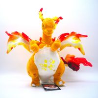 Peluche Pokémon Charizard Brillant, Jouets en Peluche Pokémon X Y Dragon de Feu, Figurines Pokémon Posket, Monstre Pikachu en Peluche pour Enfants, Cadeau