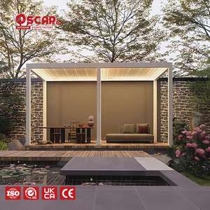 <span class=keywords><strong>Techo</strong></span> <span class=keywords><strong>de</strong></span> lamas <span class=keywords><strong>de</strong></span> aluminio retráctil automático con <span class=keywords><strong>lona</strong></span> y cortina <span class=keywords><strong>para</strong></span> jardín, <span class=keywords><strong>patio</strong></span>, balcón, pérgola <span class=keywords><strong>para</strong></span> sombra y ventilación en exteriores - Product Image 1