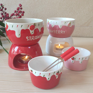 <span class=keywords><strong>Set</strong></span> <span class=keywords><strong>fondue</strong></span> coklat keju keramik pot peleburan rumah tangga dapat dilepas - Product Image 5