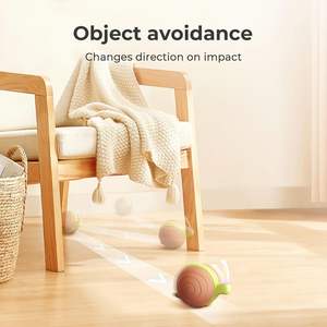 Cheerble için LED ışık şarj edilebilir otomatik kapalı kedi oyuncak çevre dostu Wicked salyangoz tasarım akıllı kediler <span class=keywords><strong>Pet</strong></span> interaktif plastik - Product Image 3