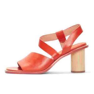 Premium OEM produttore arancione Slip on Open Toe Block <span class=keywords><strong>tacco</strong></span> in legno donna sandalo con <span class=keywords><strong>tacco</strong></span> alto - Product Image 1