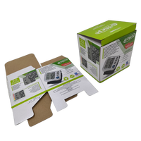 Boîte d'emballage en carton ondulé avec logo personnalisé, impression avec revêtement UV, boîte pliante pour l'emballage de produits ménagers et de cadeaux, matériaux recyclés