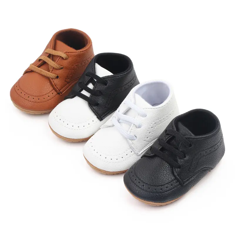 Soft Infant First Walkers New Small Leather new born baby boy shoes 0-3 light 6-12 mesi