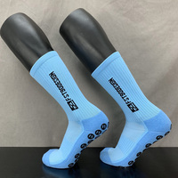 Chaussettes de sport respirantes de designer avec logo personnalisé, compression, grip rose, pour football et soccer